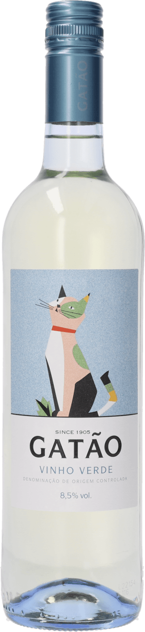 Foto van Gatao Vinho Verde op witte achtergrond