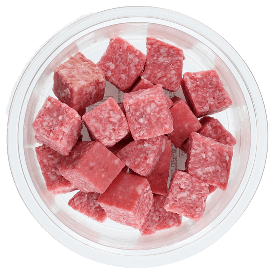 Foto van Breughel Salamiblokjes op witte achtergrond