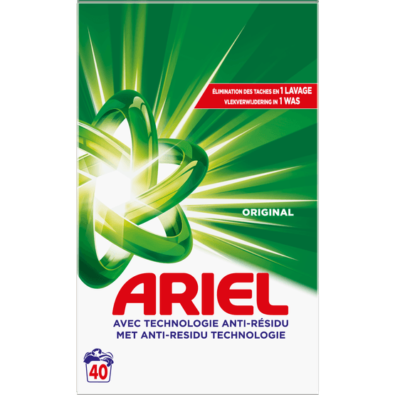 Foto van Ariel Poeder wasmiddel original 40 wasbeurten op witte achtergrond