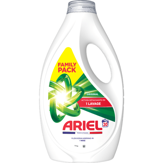 Foto van Ariel Vloeibaar wasmiddel original 30wb op witte achtergrond