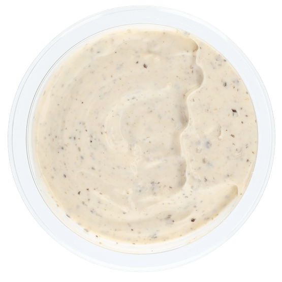 Foto van Truffelmayonaise op witte achtergrond