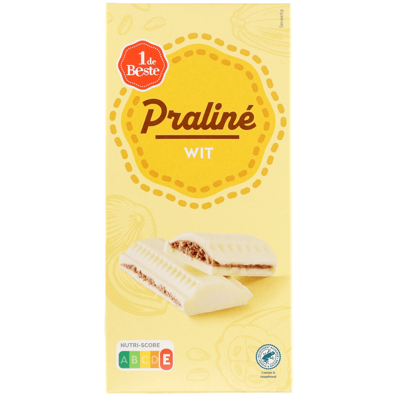 1 De Beste Chocoladereep praline wit