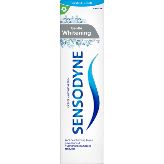 Foto van Sensodyne Tandpasta gentle whitening op witte achtergrond