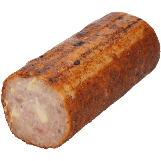 Foto van Weidenaar Grillworst kaas op witte achtergrond