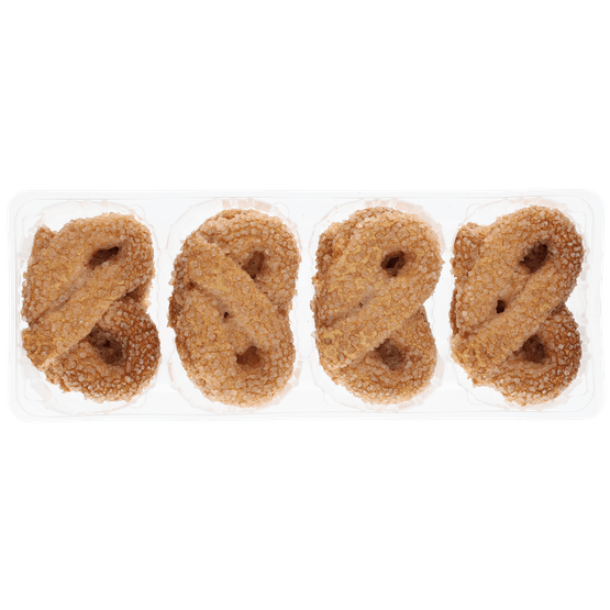 Foto van 1 de Beste Krakelingen gesuikerd op witte achtergrond