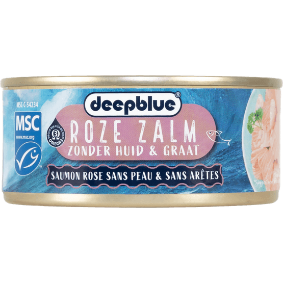 Foto van Deepblue Wilde roze zalm op witte achtergrond