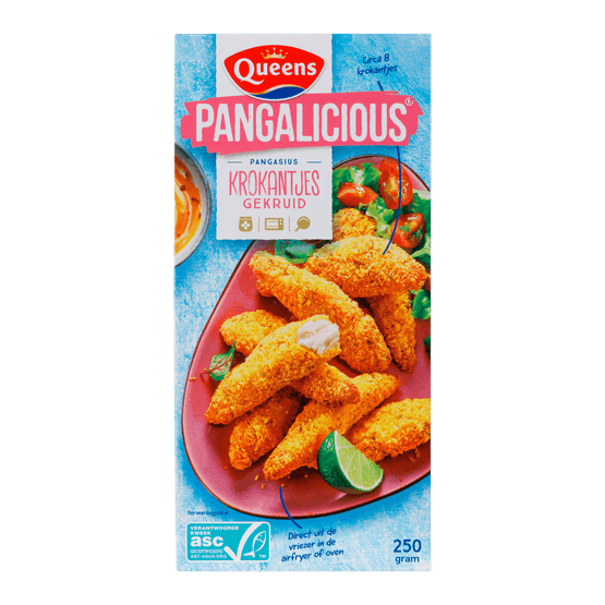 Foto van Queens Pangalicious krokantje gekruid 8st. op witte achtergrond