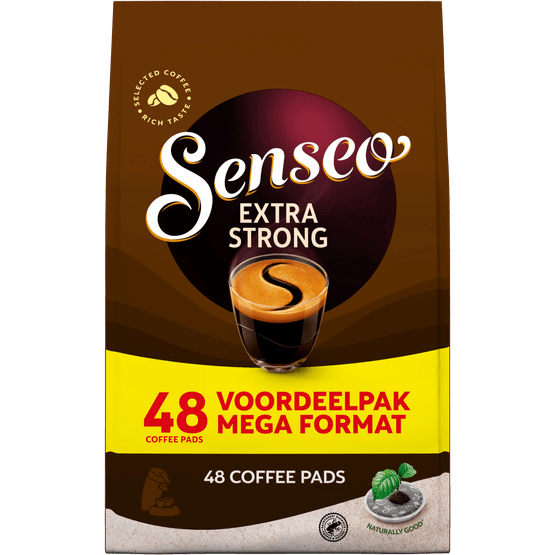 Foto van Senseo Extra strong koffiepads voordeelpak op witte achtergrond