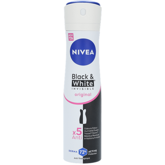 Foto van Nivea Deospray black & white invisible op witte achtergrond