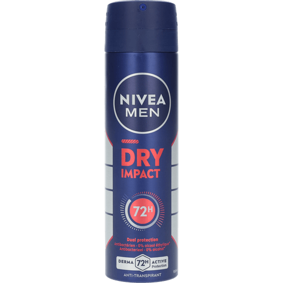Foto van Nivea Deospray men dry impact op witte achtergrond