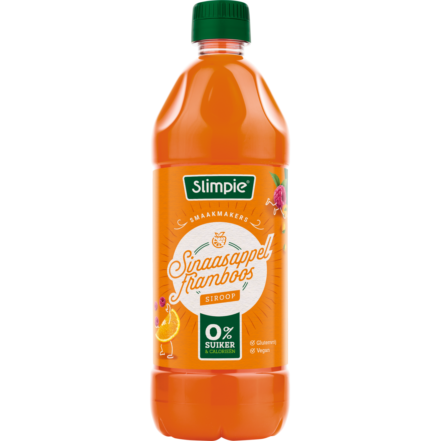 Slimpie Limonadesiroop sinaasappel-framboos