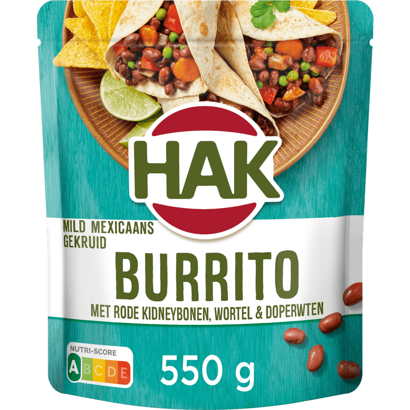 Hak Burritoschotel bonen-groente-saus