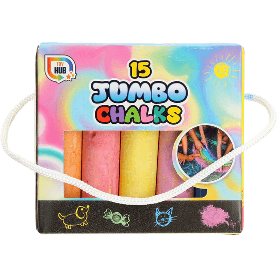 Foto van Stoepkrijt 15st op witte achtergrond