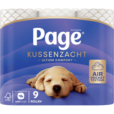 Page Toiletpapier kussenzacht - 9 rollen