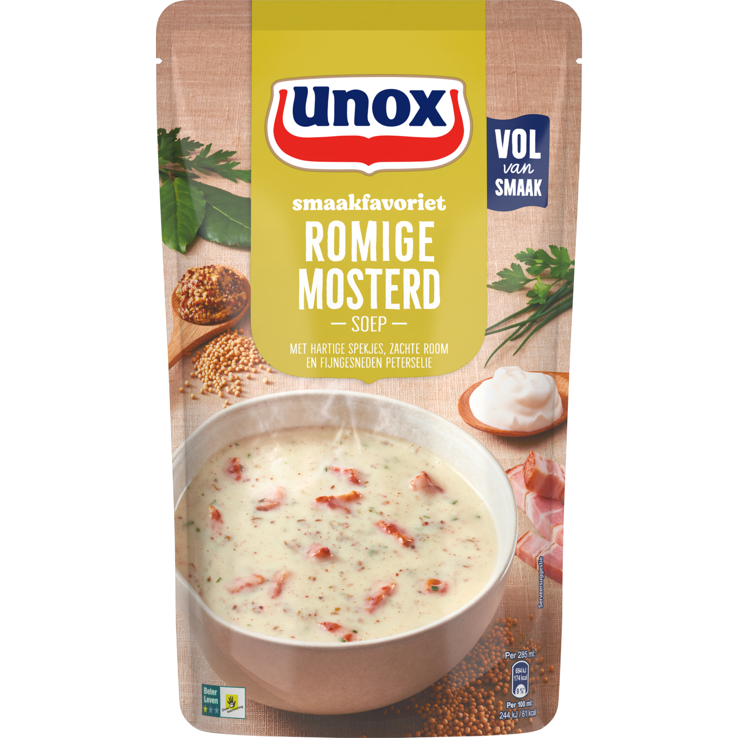 Unox Soep in zak romige mosterdsoep