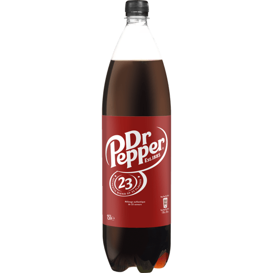 Foto van Dr Pepper Regular op witte achtergrond