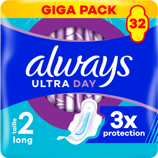 Foto van Always Maandverband ultra long plus op witte achtergrond