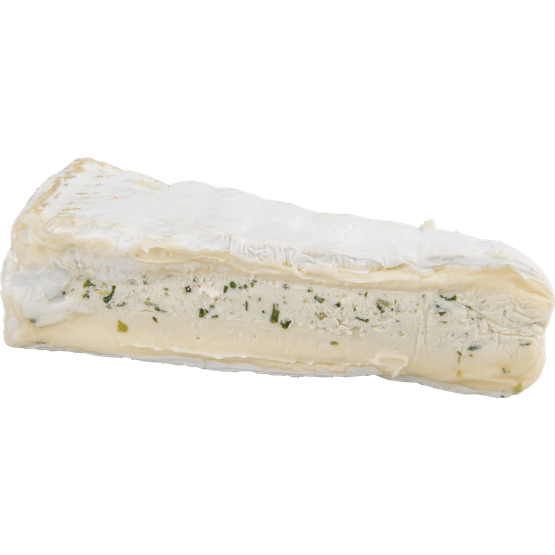 Foto van BITS & BITES Gevulde brie bieslook op witte achtergrond