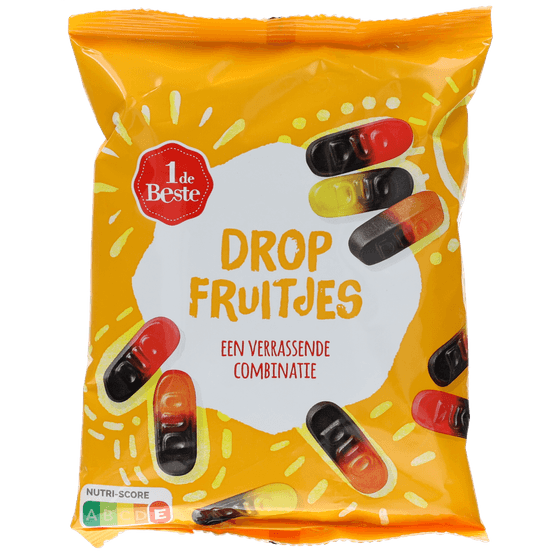 Foto van 1 de Beste Dropfruitjes op witte achtergrond