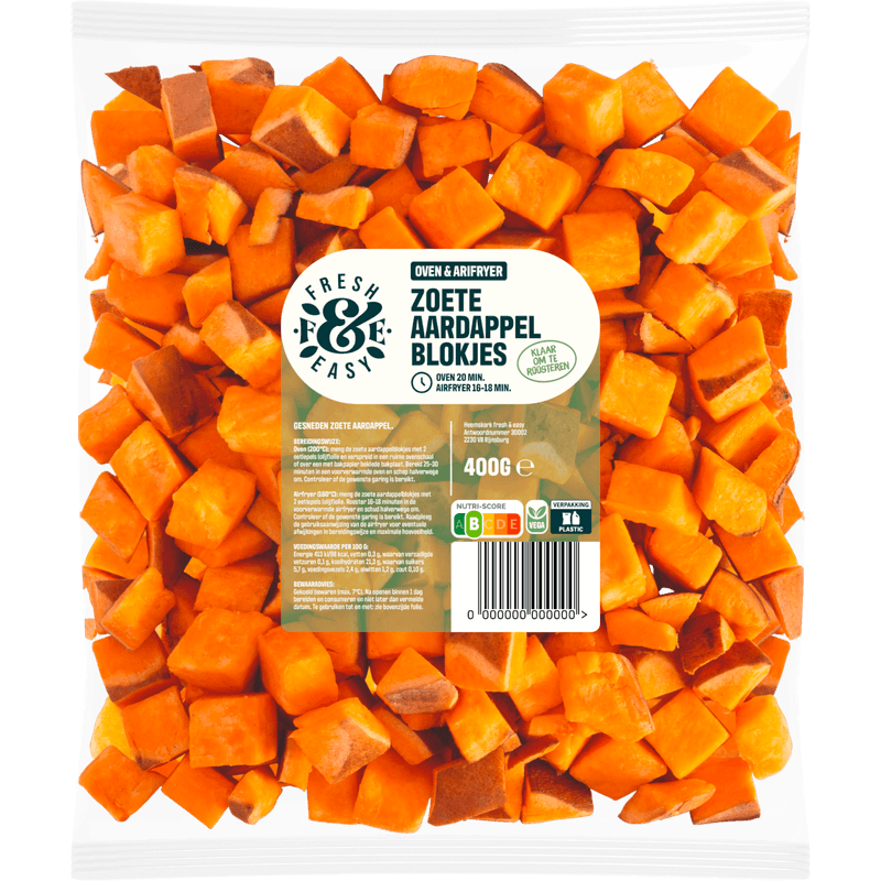 Fresh & easy Ovengroente zoete aardappelblokjes