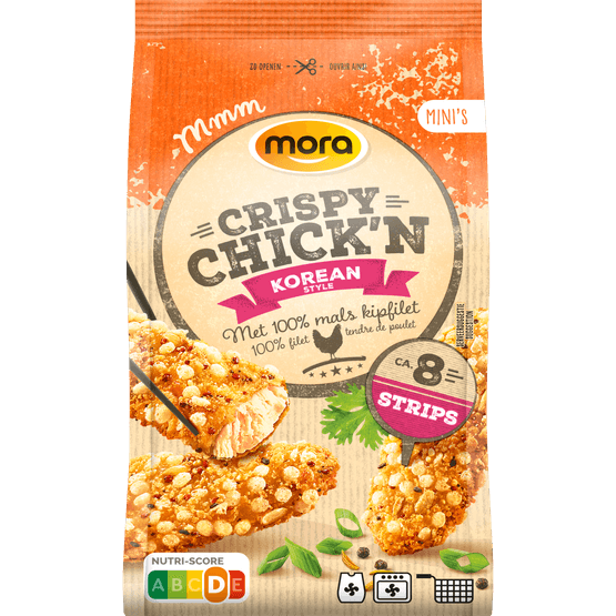 Foto van Mora Crispy chicken korean style op witte achtergrond