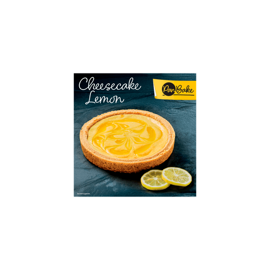 Foto van Pan-bake Cheesecake lemon op witte achtergrond