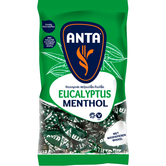 Foto van Anta Flu Eucalyptus menthol op witte achtergrond