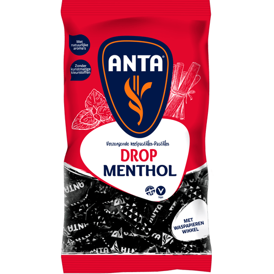 Foto van ANTA Dropmint menthol op witte achtergrond