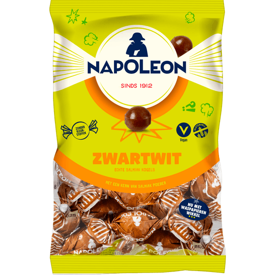 Foto van Napoleon Kogels zwart-wit op witte achtergrond