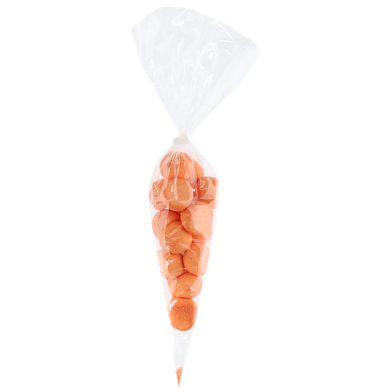 Foto van Crest Oranje spekbollen op witte achtergrond