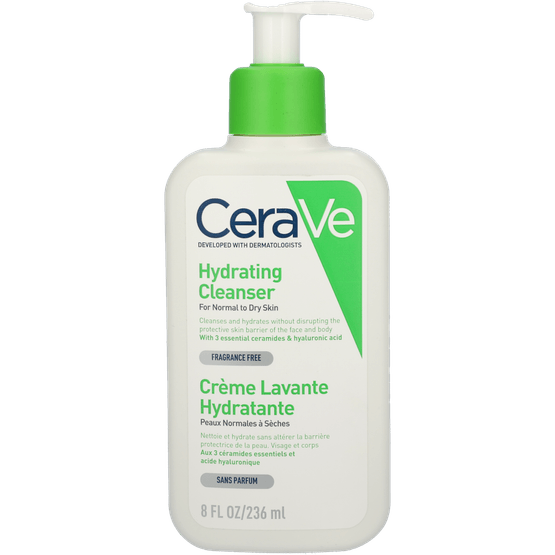 Foto van Cerave Hydrating cleanser op witte achtergrond