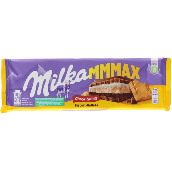 Foto van Milka Choco & biscuit op witte achtergrond