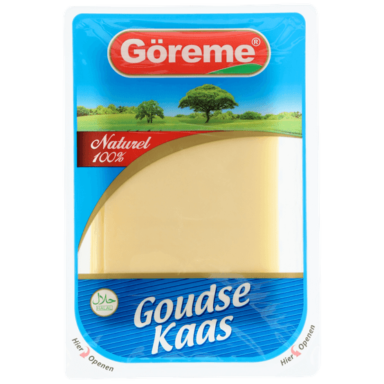 Foto van Göreme Goudse kaas jong op witte achtergrond