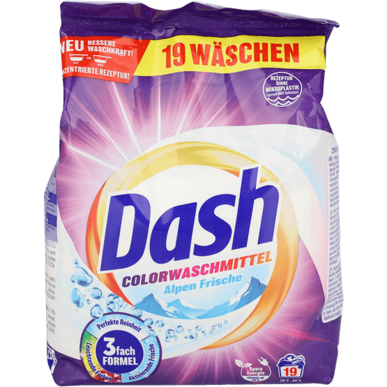 Foto van Dash Waspoeder kleur 19 wasbeurten op witte achtergrond