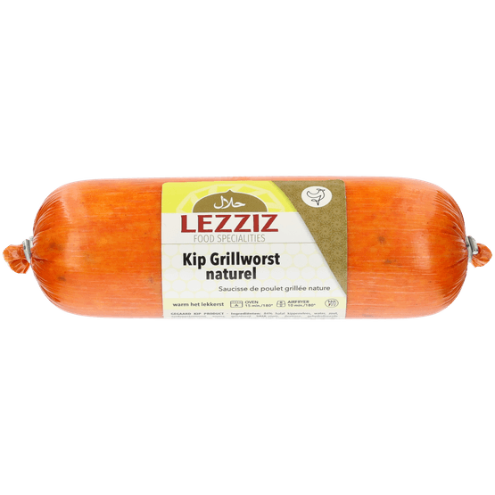 Foto van LEZZIZ Kipgrillworst madame jeanette op witte achtergrond