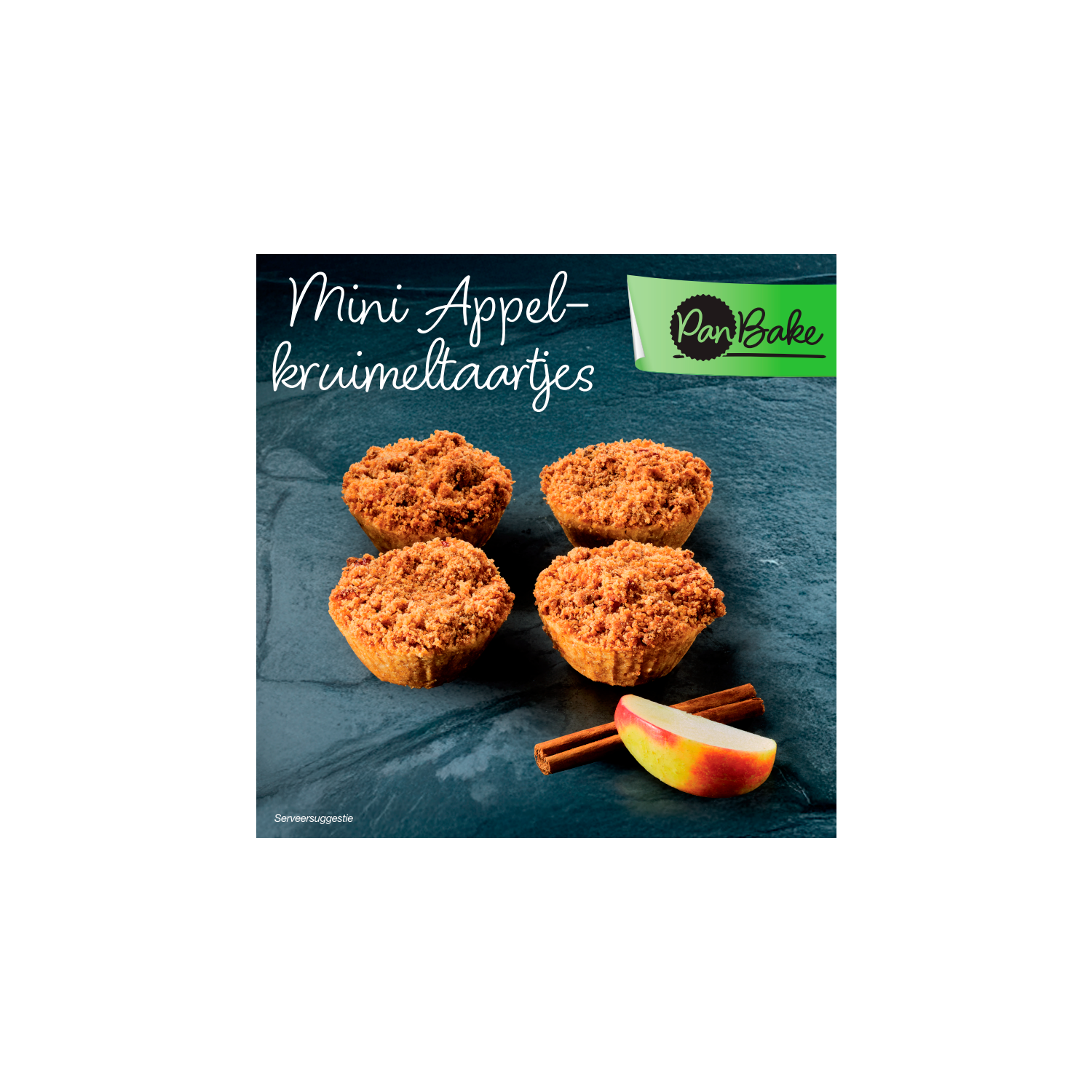 Pan-bake Appelkruimeltaart 4 st.