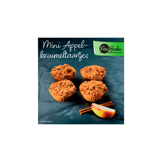 Foto van Pan-bake Appelkruimeltaart 4 st. op witte achtergrond