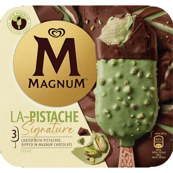 Foto van Ola Magnum la pistache 3 st. op witte achtergrond