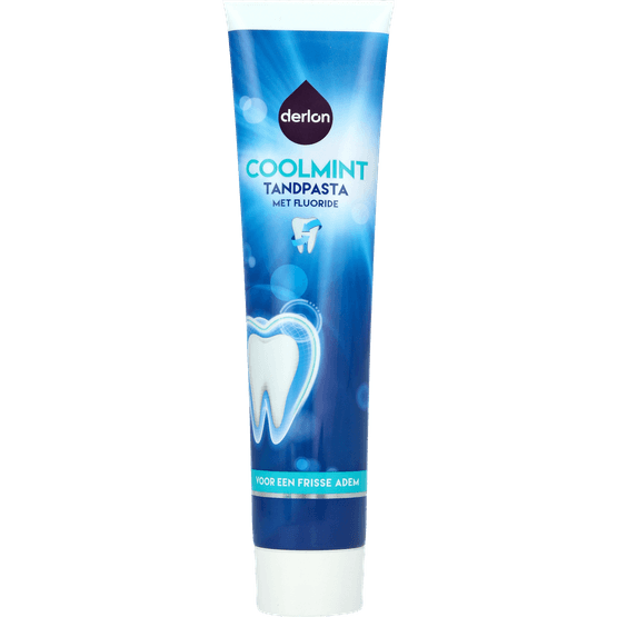 Foto van Derlon Tandpasta coolmint op witte achtergrond