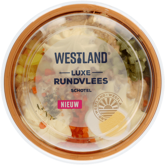 Foto van Westland Salade rundvlees op witte achtergrond