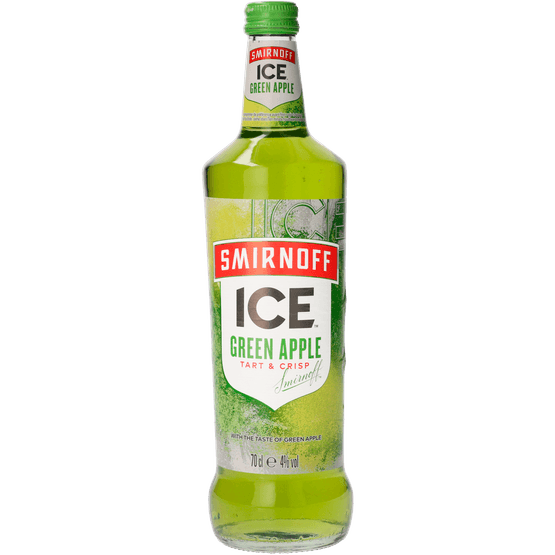 Foto van Smirnoff Ice green apple op witte achtergrond