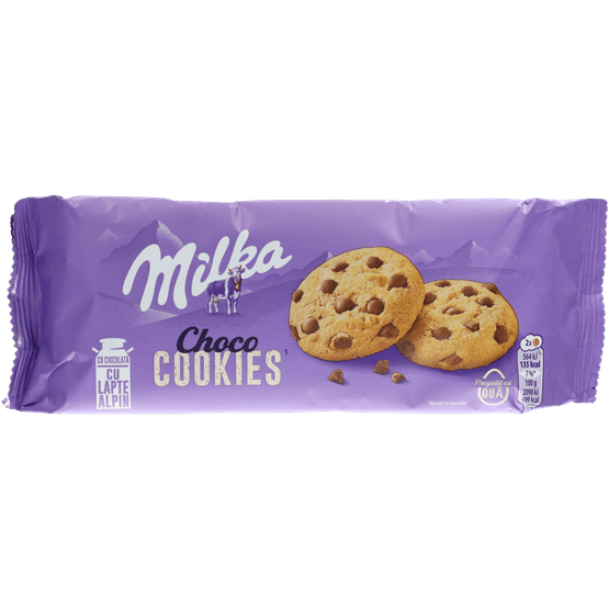Foto van Milka Cookie en choco op witte achtergrond