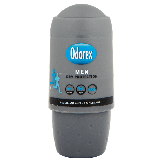 Foto van Odorex Deoroller men dry protection op witte achtergrond