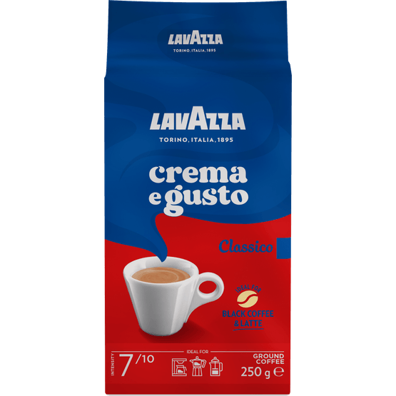 Foto van Lavazza Crema e gusto classico op witte achtergrond