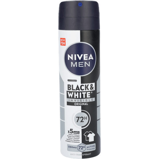 Foto van Nivea Deospray men invisible black & white op witte achtergrond