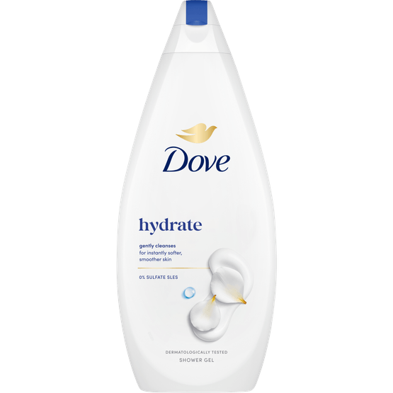 Foto van Dove Douche hydrate op witte achtergrond