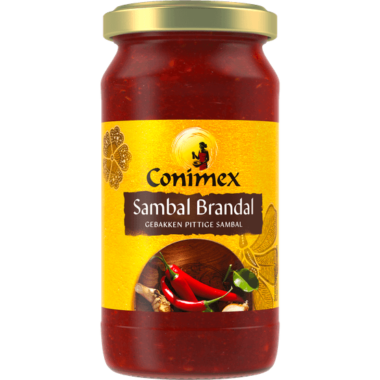 Foto van Conimex Sambal brandal op witte achtergrond
