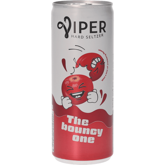 Foto van Viper Hard seltzer cranberry op witte achtergrond