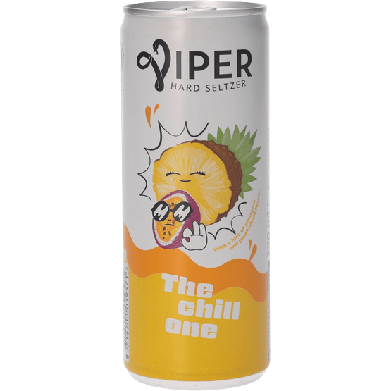 Foto van Viper Hard seltzer tropical op witte achtergrond