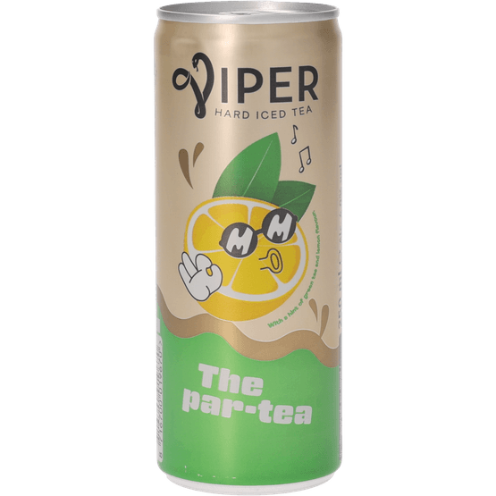 Foto van Viper Hard ice tea lemon op witte achtergrond